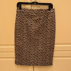 J. Crew leopard skirt